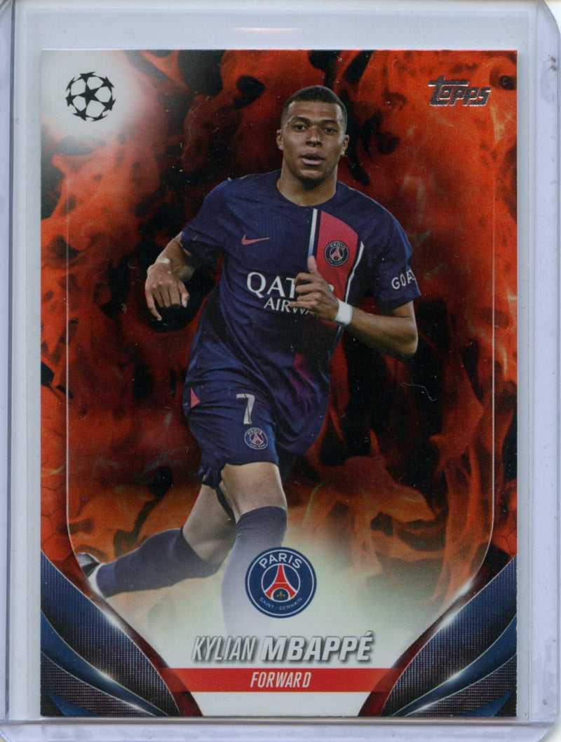 2023-24 Topps UEFA CC Kylian Mbappe Inferno Foil