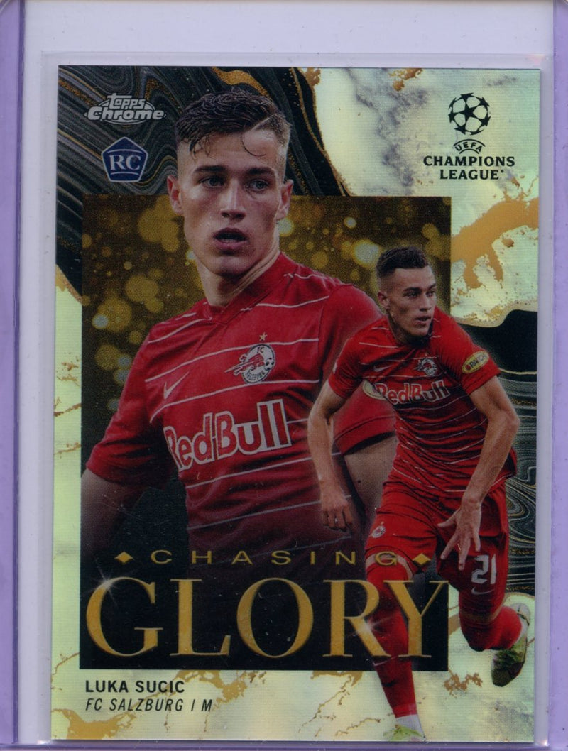 2021-22 Topps Chrome UEFA CL Luka Sucic Chasing Glory