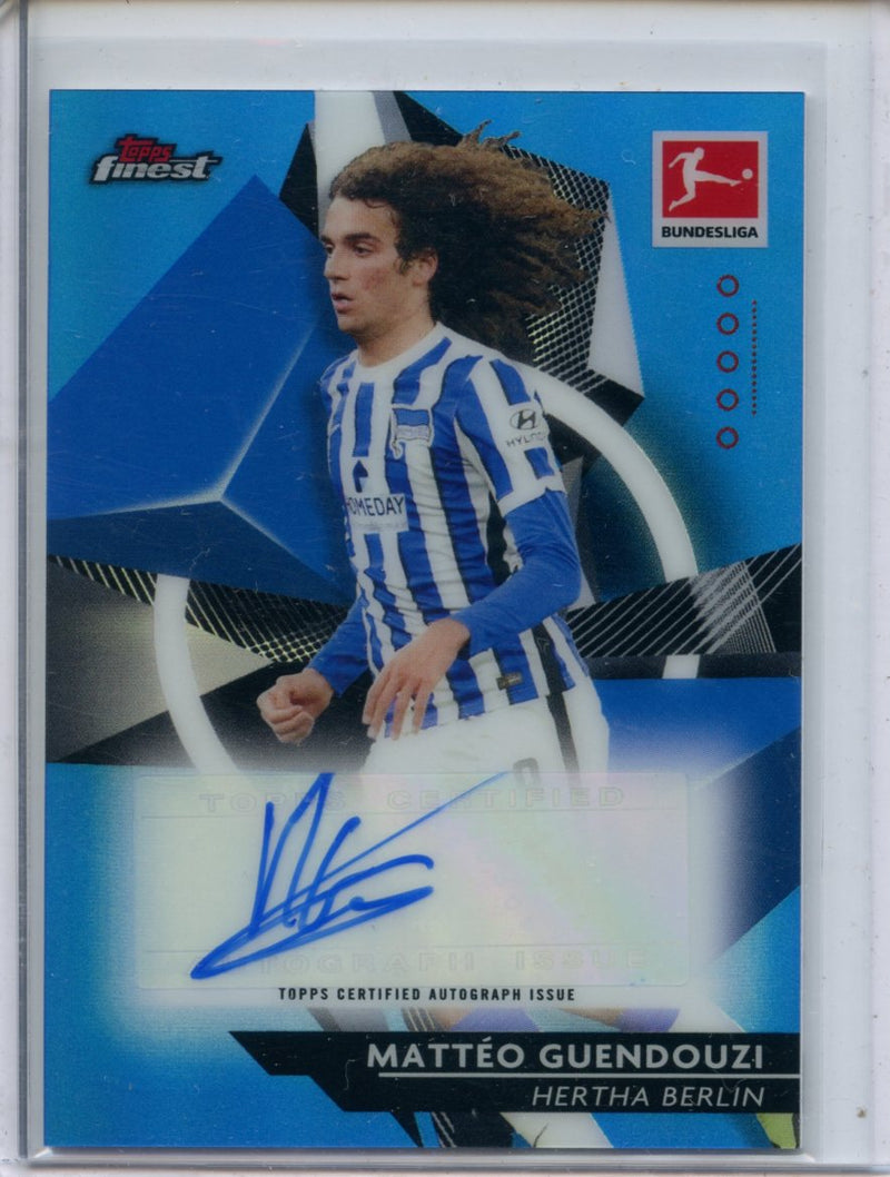 2020-21 Finest Bundesliga Matteo Guendouzi Autograph Blue 62/65