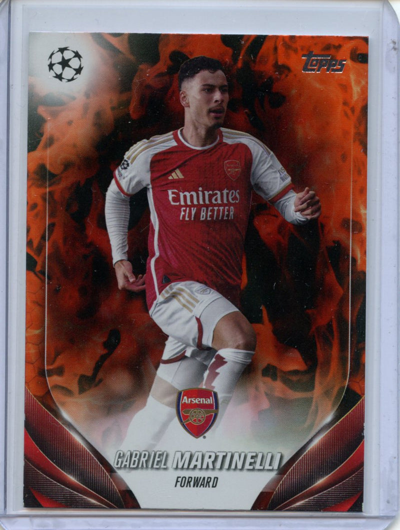 2023-24 Topps UEFA CC Gabriel Martinelli Inferno Foil