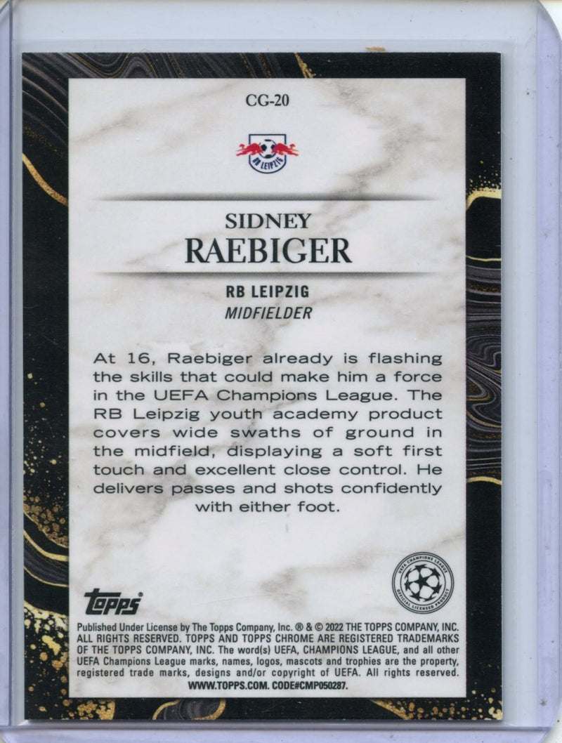 2021-22 Topps Chrome UEFA CL Sidney Raebiger Chasing Glory