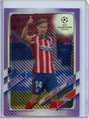 2020-21 Topps Chrome UEFA CL Marcos Llorente Purple Carbon Fiber Refractor