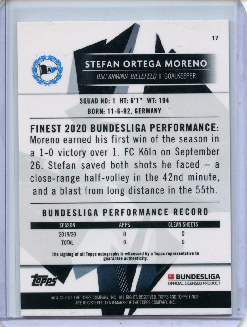 2020-21 Bundesliga Finest Stefan Ortega Moreno Autograph