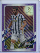 2020-21 Topps Chrome UEFA CL Manolo Portanova Purple Carbon Fiber Refractor
