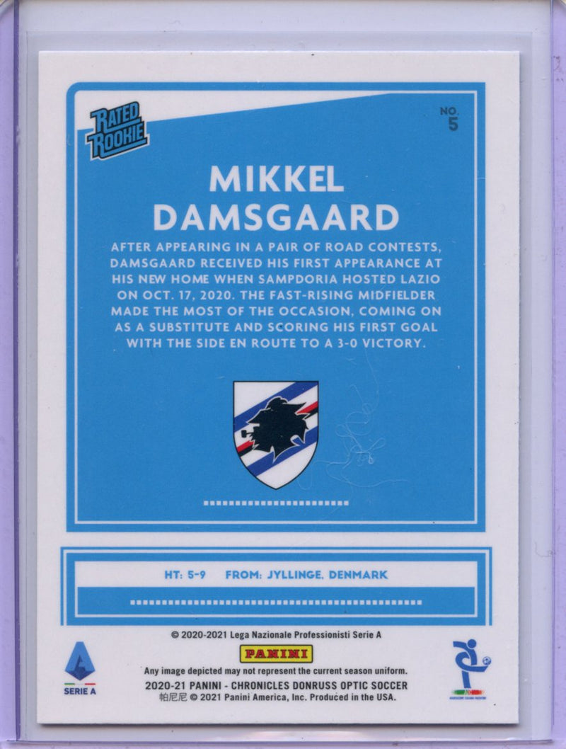 2020-21 Panini Chronicles Mikkel Damsgaard Donruss Optic Rated Rookie