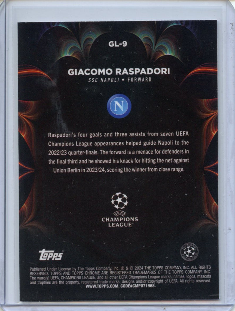 2023-24 Topps Chrome UEFA Giacomo Raspadori Golazo