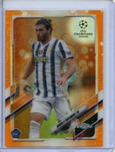 2020-21 Topps Chrome UEFA CL Manolo Portanova Orange Bubbles Refractor