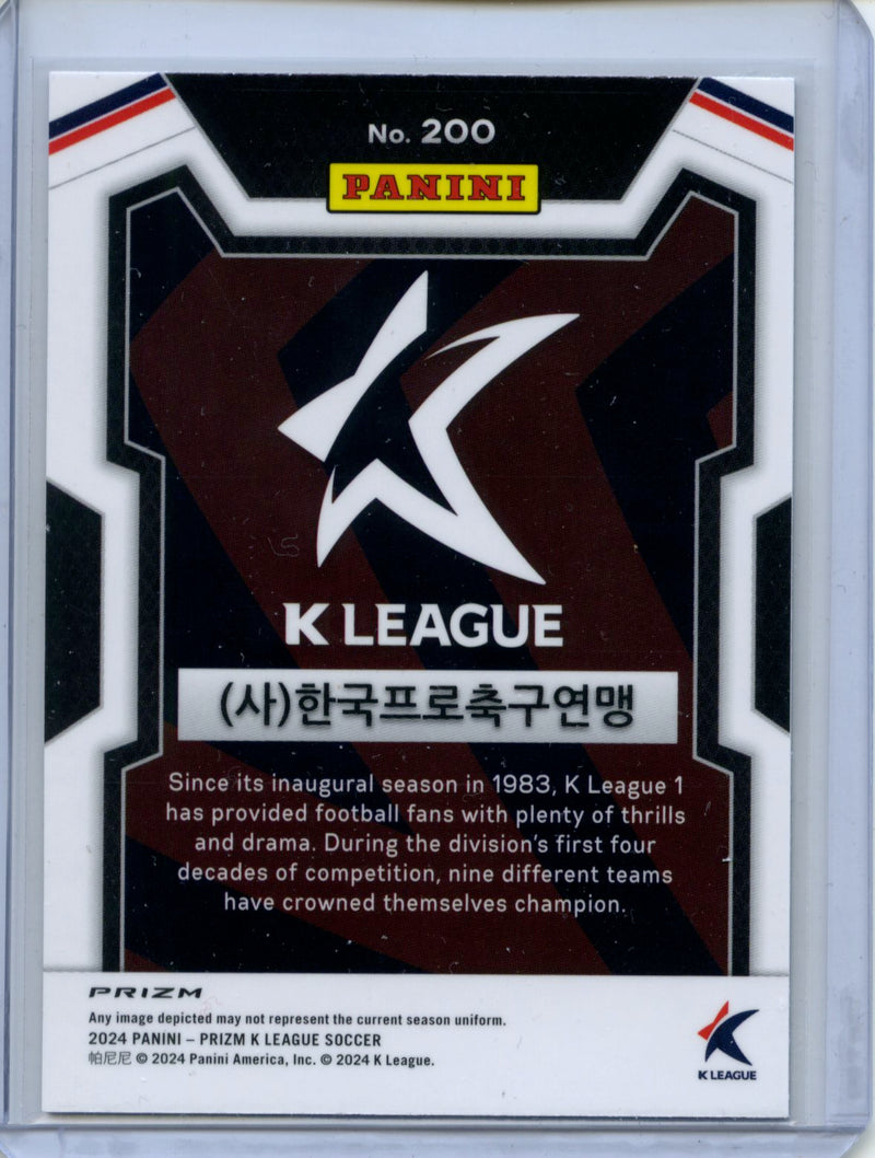 2024 Prizm K-League Soccer K-League Logo Silver Prizm