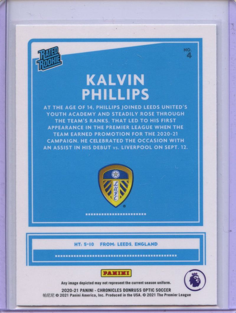 2020-21 Panini Chronicles Kalvin Phillips Donruss Optic Rated Rookie