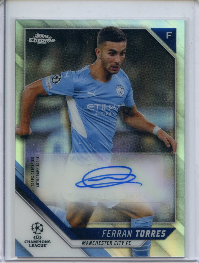 2021-22 Topps Chrome UEFA CL Ferran Torres Autograph