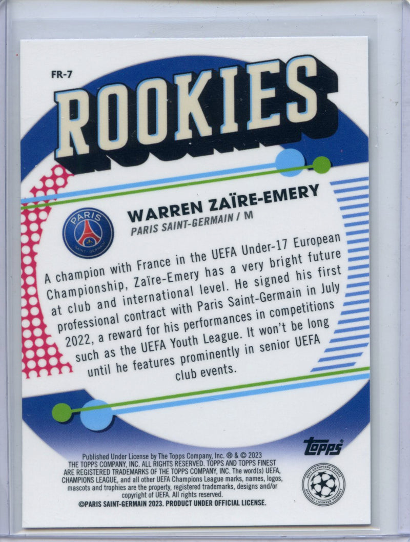 2022-23 Topps Finest UEFA Warren Zaire-Emery Finest Rookies