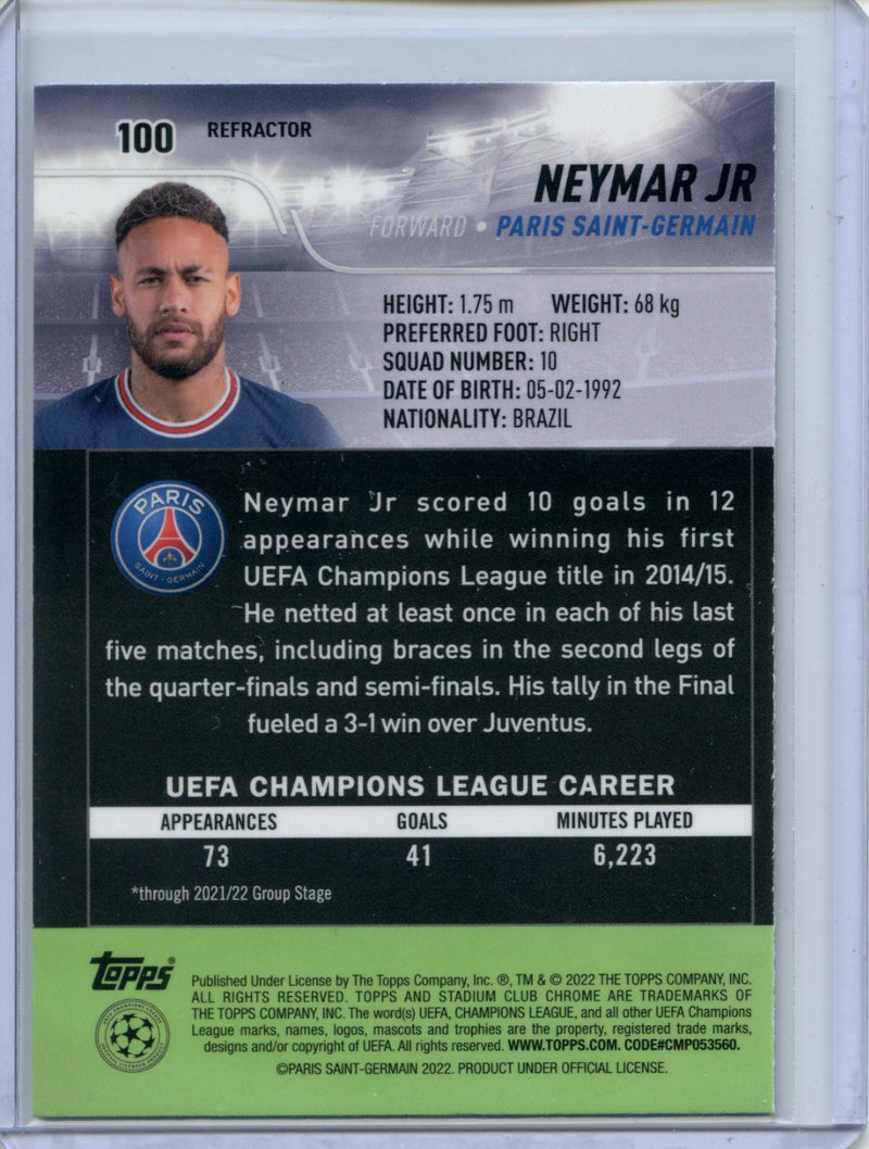 2021-22 Topps Stadium Club UEFA Champions League Neymar Jr Refractor