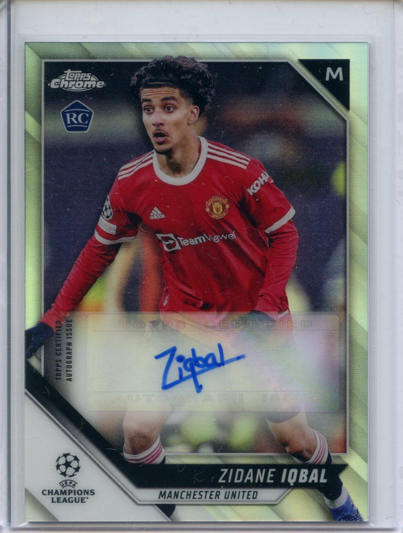 2021-22 Topps Chrome UEFA CL Zidane Iqbal Autograph
