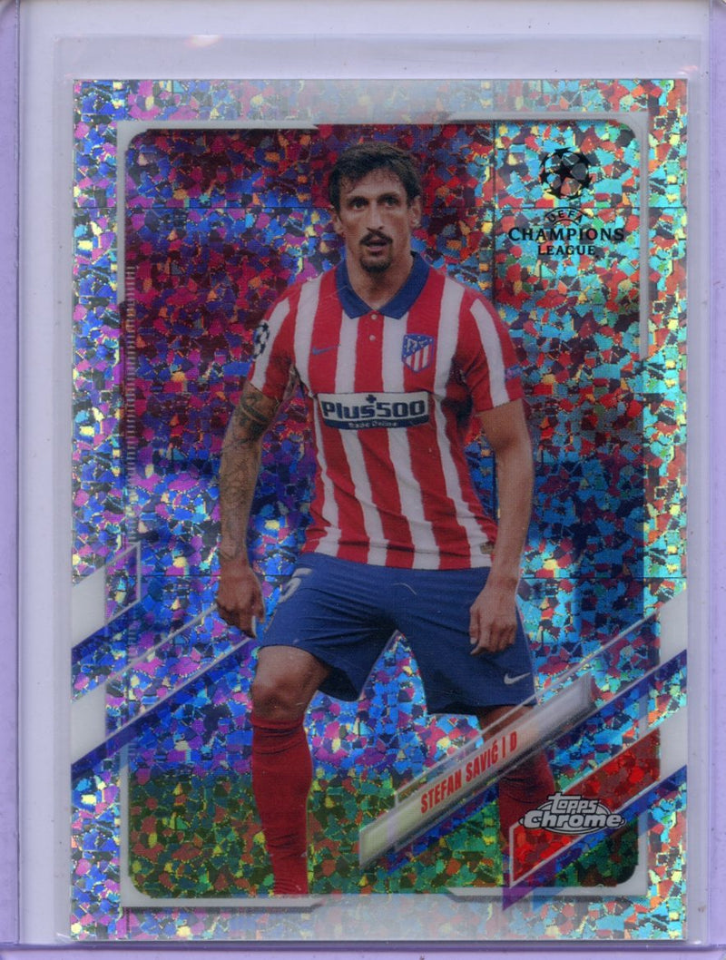 2020-21 Topps Chrome UEFA CL Stefan Savic Speckle Refractor