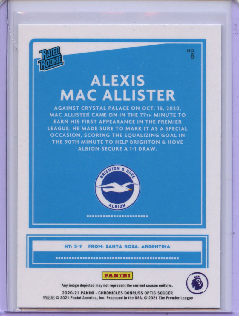 2020-21 Panini Chronicles Alexis Mac Allister Donruss Optic Rated Rookie