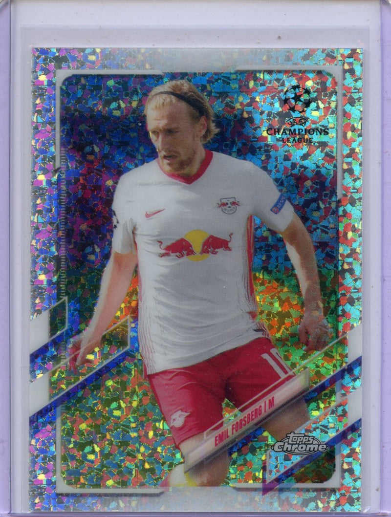 2020-21 Topps Chrome UEFA CL Emil Forsberg Speckle Refractor