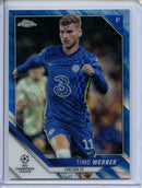 2021-22 Topps Chrome UEFA CL Timo Werner Blue Wave Refractor 44/75