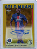 2024-25 Topps Chrome UEFA Club Comps Randal Kolo Muani Gold Autograph 43/50