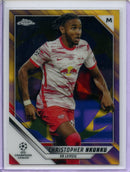 2021-22 Topps Chrome UEFA CL Christopher Nkunku Purple & Gold Starball