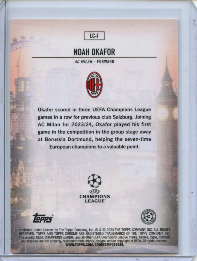 2023-24 Topps Chrome UEFA Noah Okafor London Calling