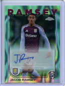 2024-25 Topps Chrome UEFA Club Comps Jacob Ramsey Aqua Lava Autograph 50/199