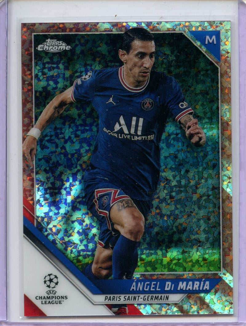 2021-22 Topps Chrome UEFA CL Angel Di Maria Rose Gold Mini-Diamond 101/125