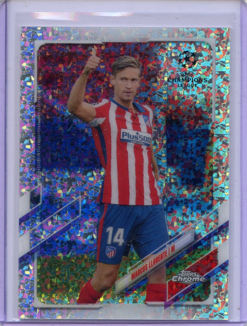 2020-21 Topps Chrome UEFA CL Marcos Llorente Speckle Refractor