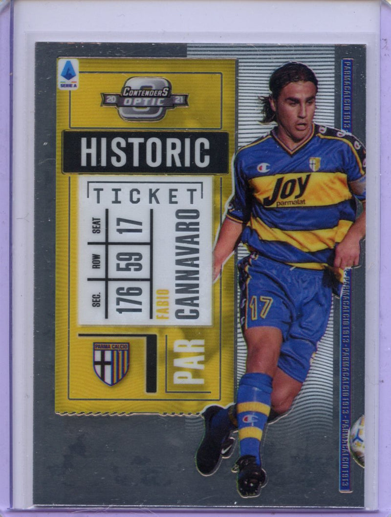 2020-21 Panini Chronicles Fabio Cannavaro Contenders Optic Historic Ticket