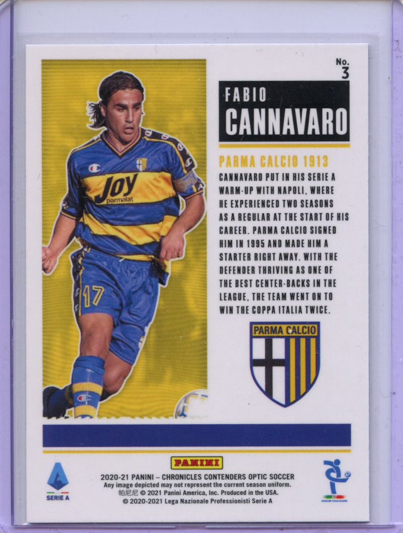 2020-21 Panini Chronicles Fabio Cannavaro Contenders Optic Historic Ticket