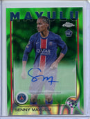 2024-25 Topps Chrome UEFA Club Comps Senny Mayulu Green Lava Autograph 58/99