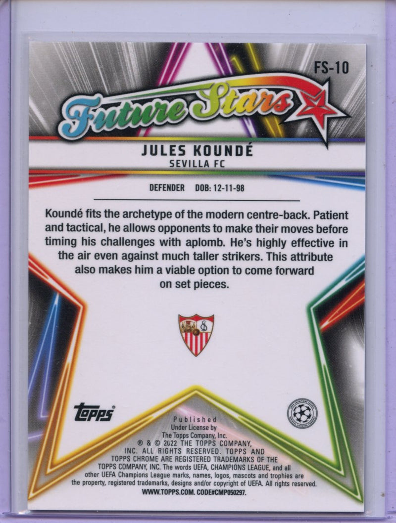 2021-22 Topps Chrome UEFA CL Jules Kounde Future Stars