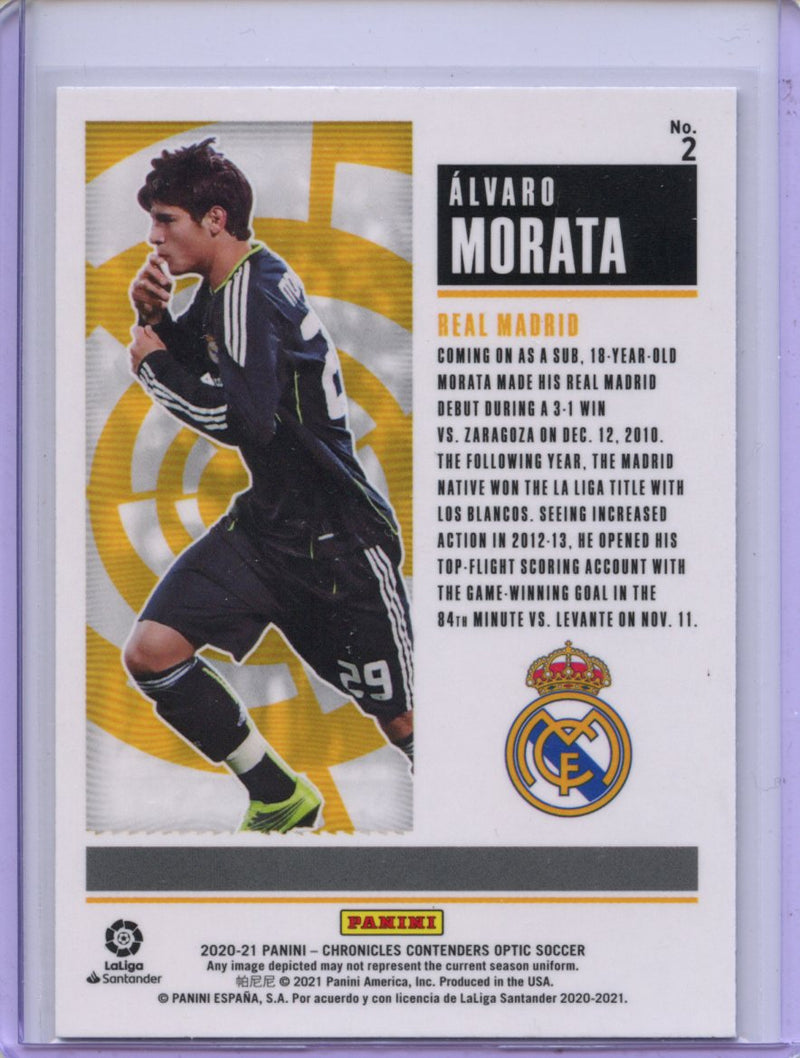 2020-21 Panini Chronicles Alvaro Morata Contenders Optic Historic Ticket