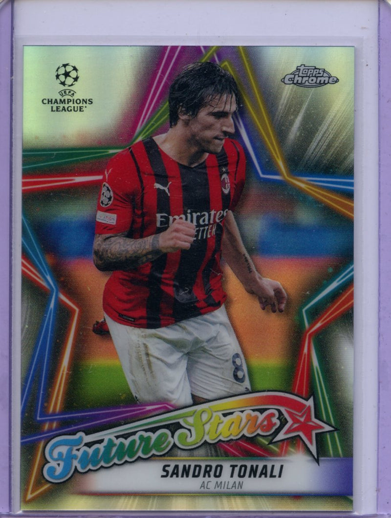 2021-22 Topps Chrome UEFA CL Sandro Tonali Future Stars