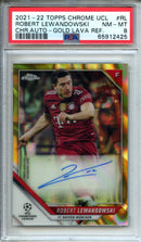 2021-22 Topps Chrome UEFA CL Robert Lewandowski Gold Lava Autograph