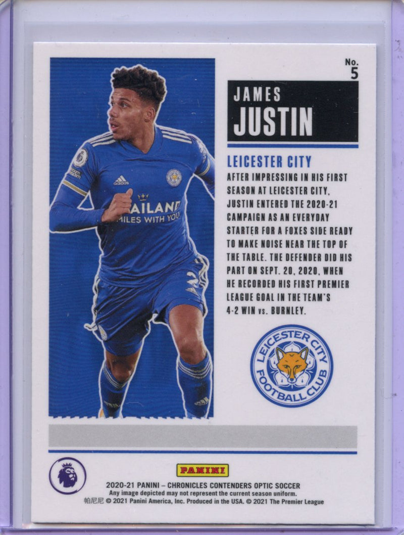 2020-21 Panini Chronicles James Justin Contenders Optic Rookie Ticket