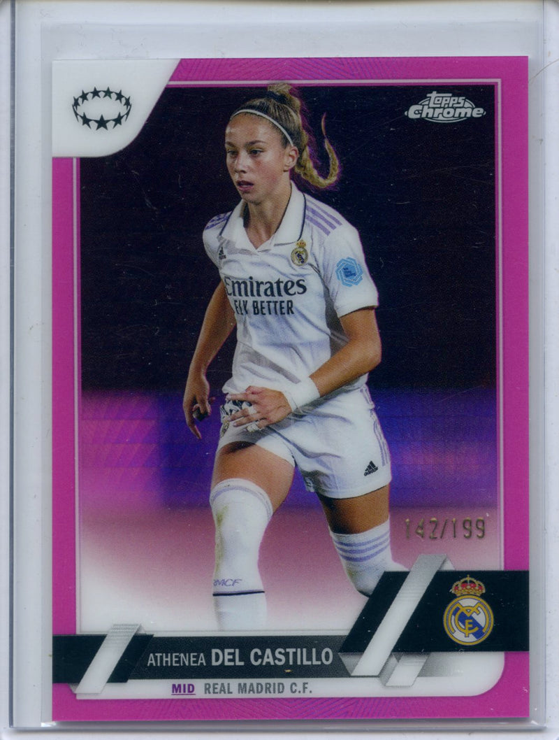 2022-23 Topps Chrome UEFA Women's Athenea Del Castillo Pink Prism 142/199