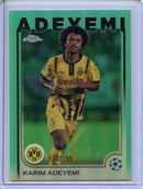 2024-25 Topps Chrome UEFA Club Comps Karim Adeyemi Aqua 178/199