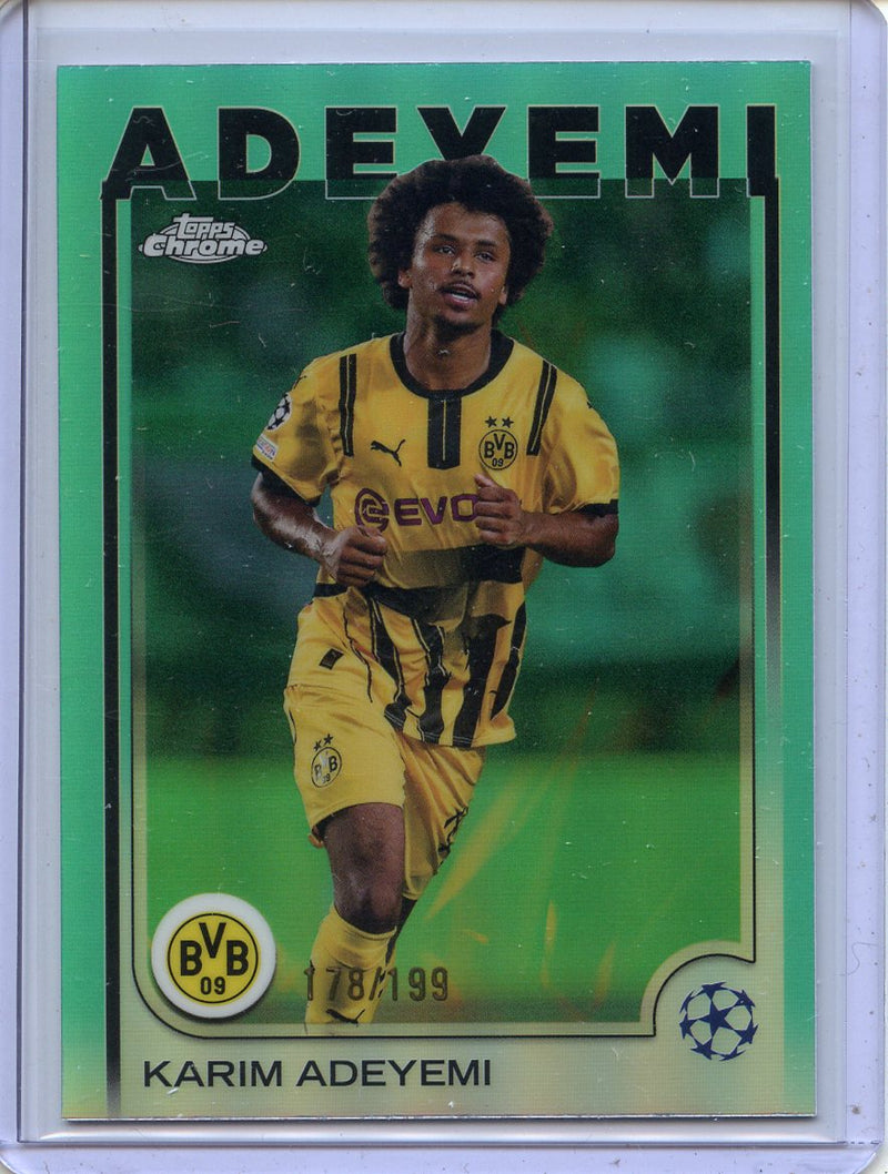 2024-25 Topps Chrome UEFA Club Comps Karim Adeyemi Aqua 178/199