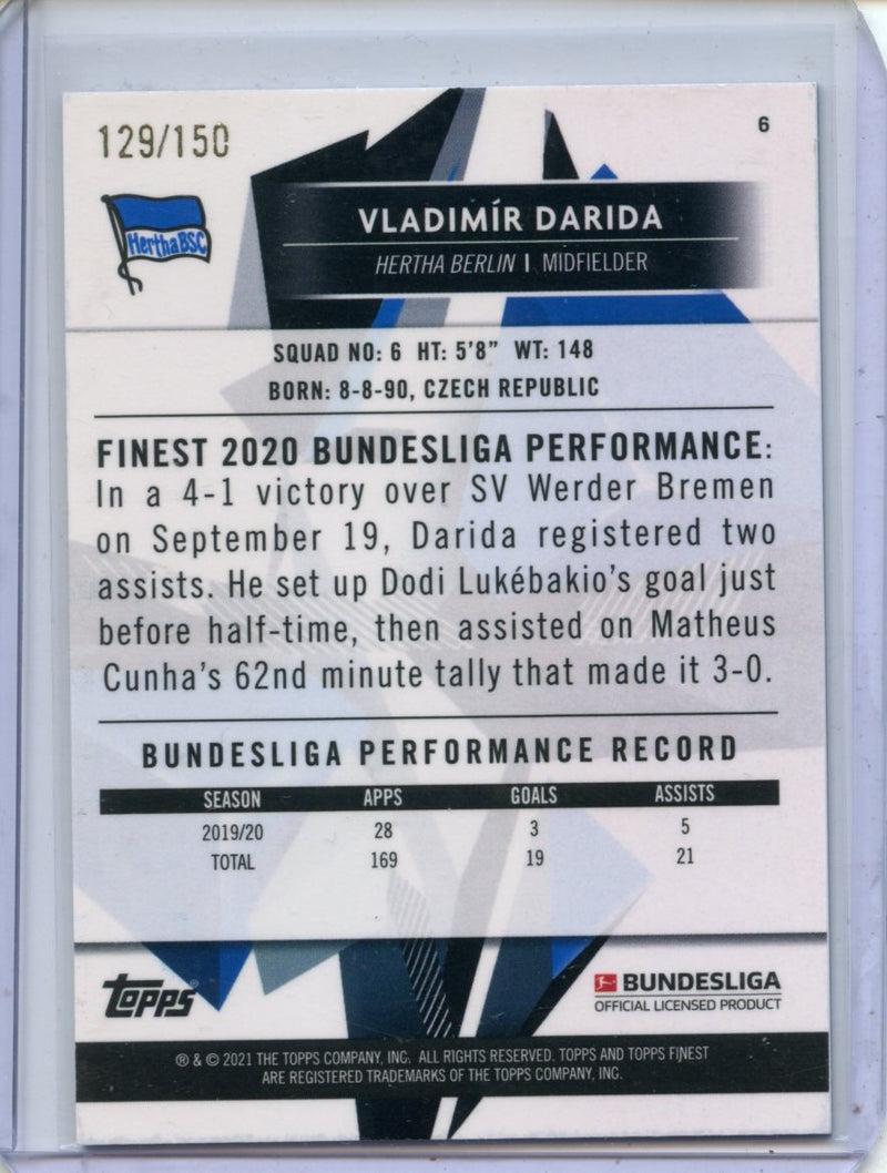 2020-21 Finest Bundesliga Vladimir Darida Blue Wave 129/150