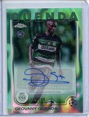 2024-25 Topps Chrome UEFA Club Comps Geovany Quenda Aqua Lava Autograph 123/199