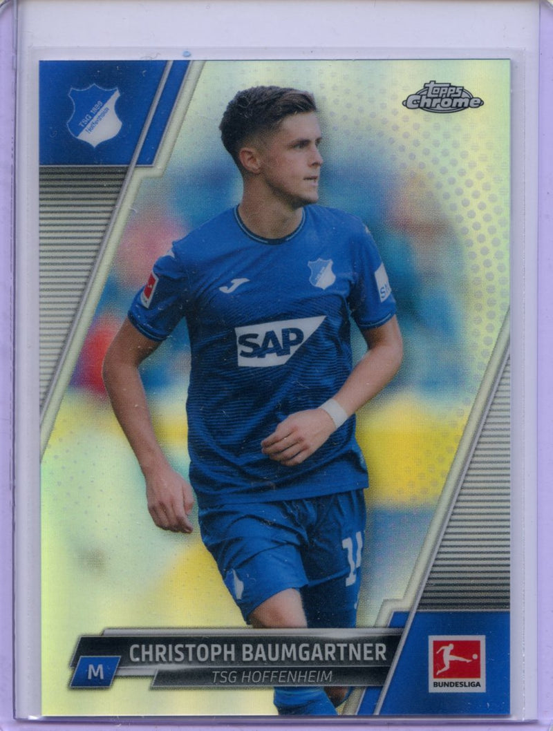 2021-22 Topps Chrome Bundesliga Soccer Christoph Baumgartner Refractor