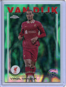 2024-25 Topps Chrome UEFA Club Comps Virgil Van Dijk Aqua Lava 75/199