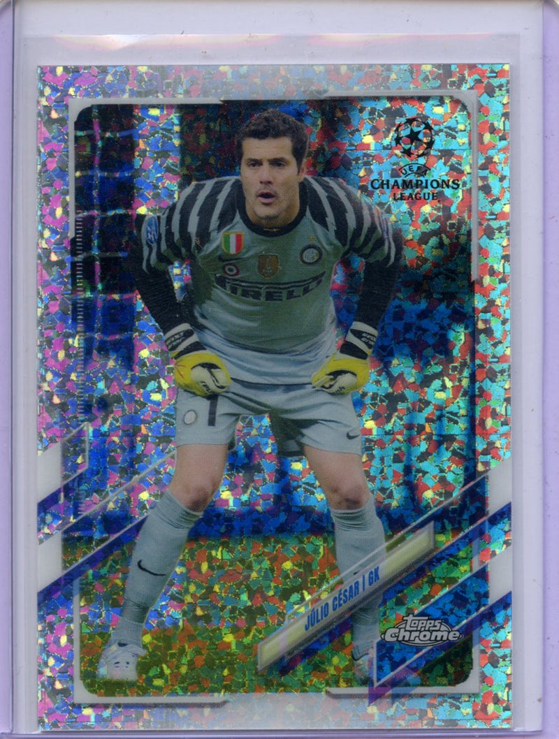 2020-21 Topps Chrome UEFA CL Julio Cesar Speckle Refractor