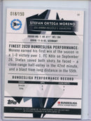 2020-21 Finest Bundesliga Stefan Ortega Moreno Blue Wave 18/150