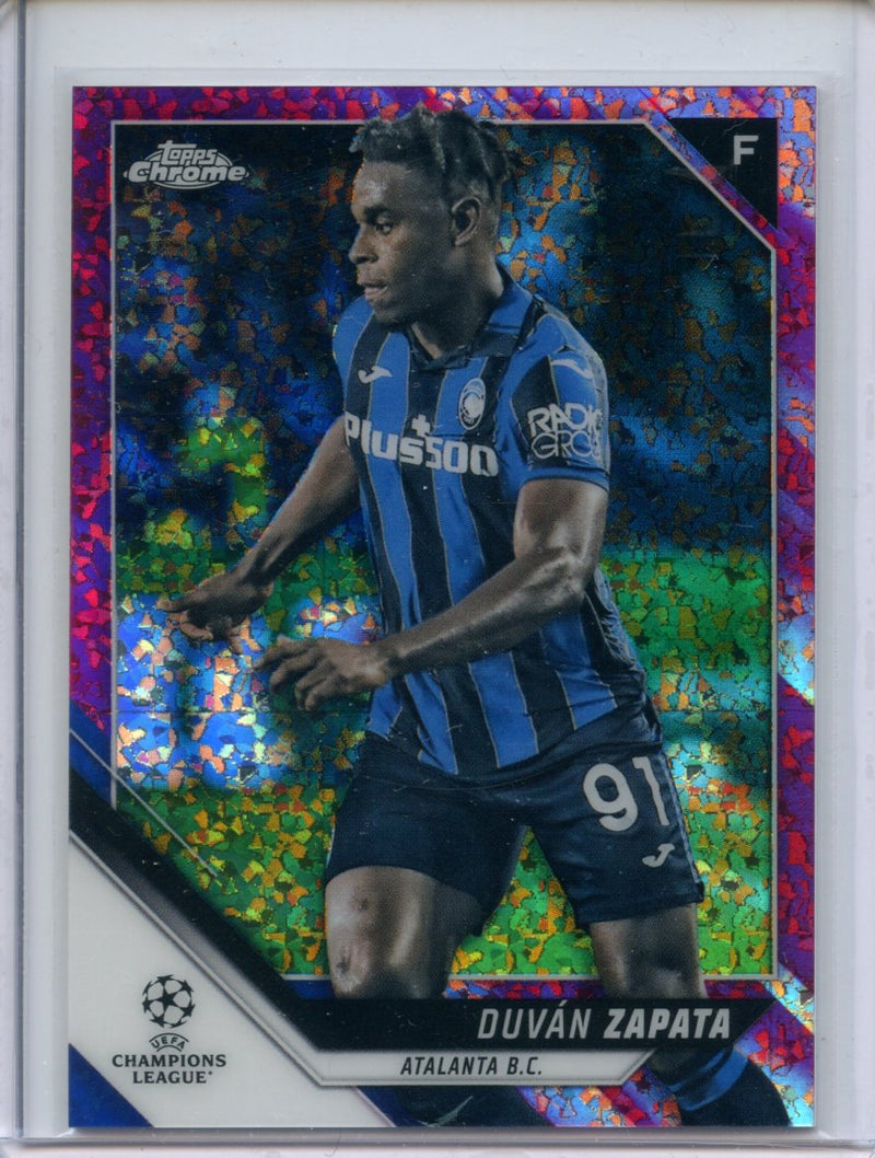 2021-22 Topps Chrome UEFA CL Duvan Zapata Pink Mini-Diamond 120/175