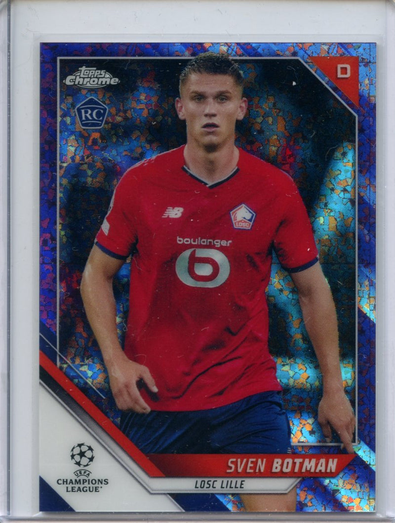 2021-22 Topps Chrome UEFA CL Sven Botman Purple Mini-Diamond 68/250