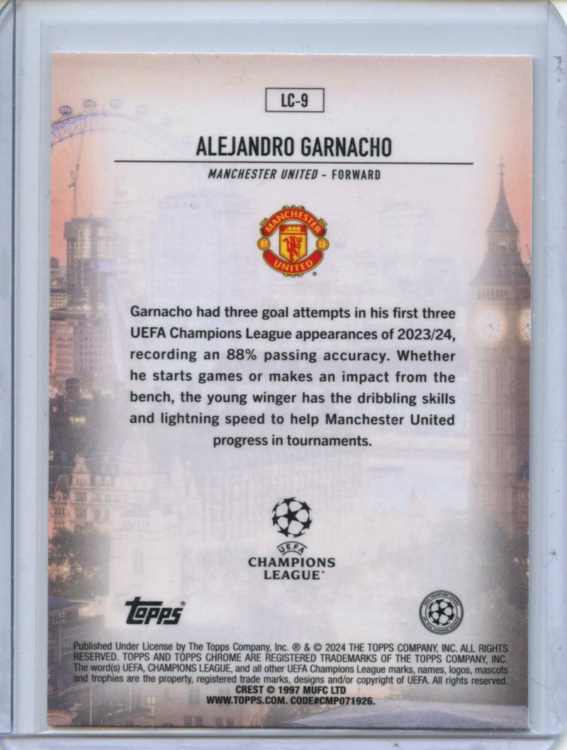 2023-24 Topps Chrome UEFA Alejandro Garnacho London Calling