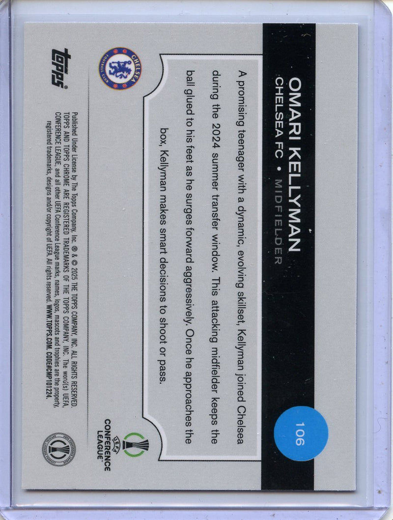 2024-25 Topps Chrome UEFA Club Comps Omari Kellyman Violet 85/299