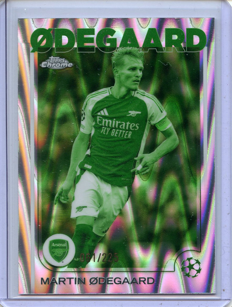 2024-25 Topps Chrome UEFA Club Comps Martin Odegaard Night Vision RayWave 61/225