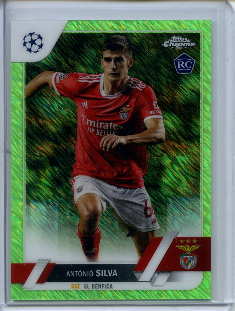 2022-23 Topps Chrome UEFA Antonio Silva Neon Green X-Fractor 364/399